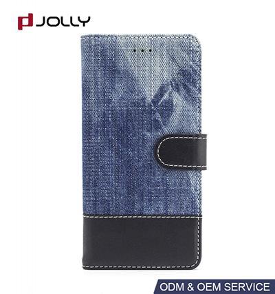 Чехол-кошелек из джинсовой ткани с карманом под карты, чехол для Huawei P10 Lite