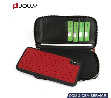 Кожаный кошелек с чехлом для телефона и RFID-защитой